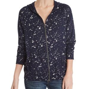 Terez Splatter Paint Zip Up Hoodie